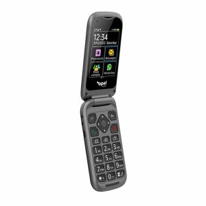 Opel Mobile 4G TouchFlip (2.8”, Big Button, Flip Phone, OMTF22B) – Black - Pop Phones Mobile Australia