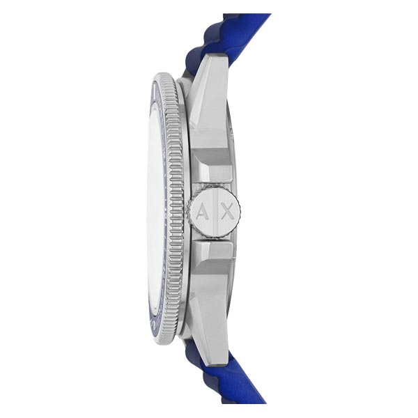 Armani Exchange Three-Hand Blue and Purple Silicone Watch (AX1859)