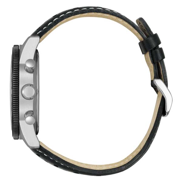 Citizen Eco-Drive Black Leather Strap Men's Watch (CA4559-13A)