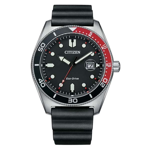 Citizen Eco-Drive Two-tone Black Polyurethane Strap Men's Watch (AW1769-10E)