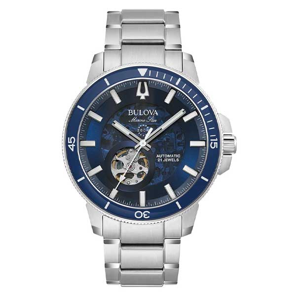 Bulova Marine Star Blue Dial Automatic Men's Watch (96A289)
