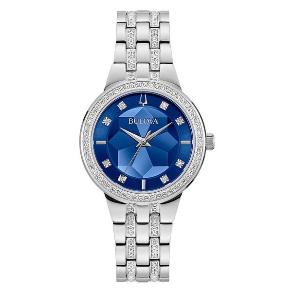 Bulova Phantom Crystal Blue Dial Stainless Steel Women's Watch (96L276)