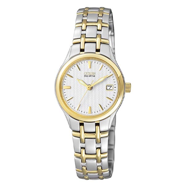Citizen Dress White Dial Stainless Steel Women's Watch (EW1264-50A)
