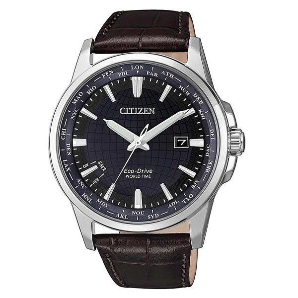 Citizen World Time Black Dial Stainless Steel Men's Watch (BX1001-11L)