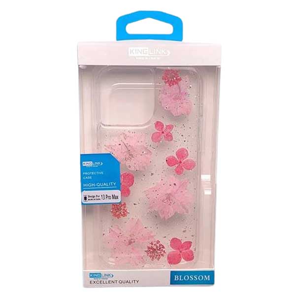 Soka Flower Design Clear Case - Pink