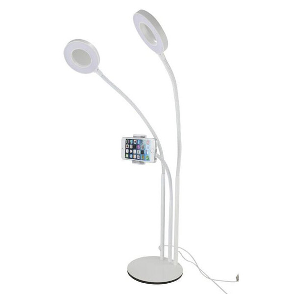 Vivitar 3-in-1 Desktop Stand with Ring Lights - White