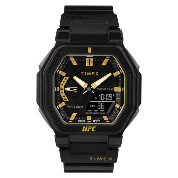 Timex UFC Colossus Black Dial Silicone Resin Men's Watch (TW2V55300)