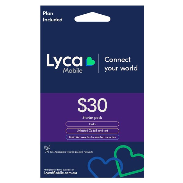 Lycamobile $30 Prepaid Starter Pack - POP Phones, Australia