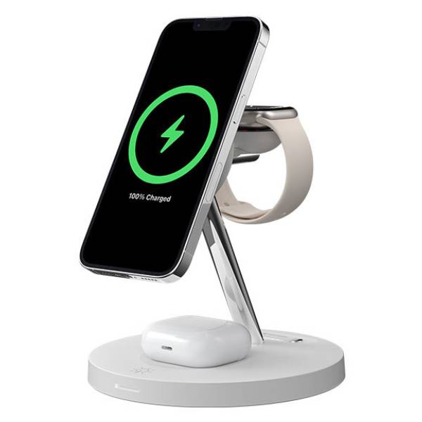 SwitchEasy MagPower 4-in-1 Magnetic Wireless Charging Stand - White - POP Phones, Australia